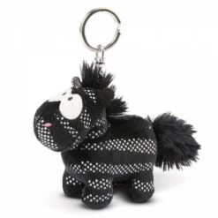 Nici, "Starlight Mystery", Einhorn, Schwarz/silber, Schlüsselanhänger, Plüsch, Ca 10cm