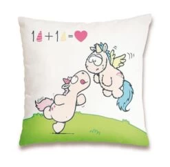NICI 41882 - Kissen - 1 + 1 = <3, 37 X 37 Cm