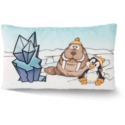 NICI - Winter 2020 - Kissen Pinguin Peppi Plus Walross Walbo Wabbel Rechteckig 43x25cm -Klassischer Plüschtierladen nici winter 2020 kissen pinguin peppi plus walross walbo wabbel rechteckig 43x25cm 1