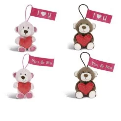 Nici, Love Bär Mit Schlaufe, Ca 11 Cm, 4fach Sortiert